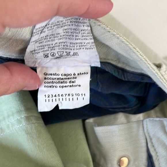 Etro Cotton Mint Branded Leather Straight Leg Denim Jeans - Picture 11 of 14